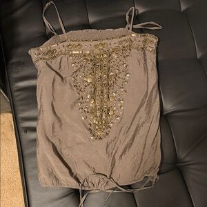 Embellished Tan Women's Top